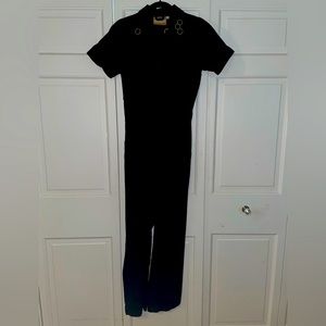 Big Bud Press size small custom embroidered black jumpsuit like new